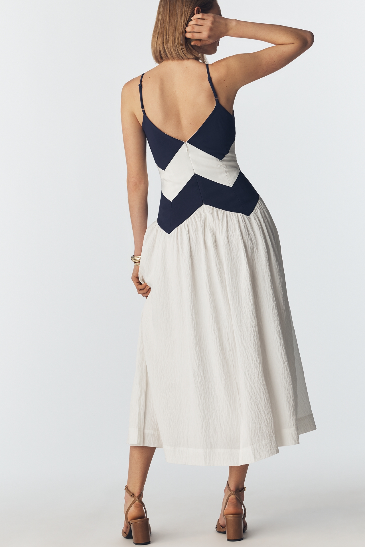 Maeve Sleeveless Twofer Midi Dress