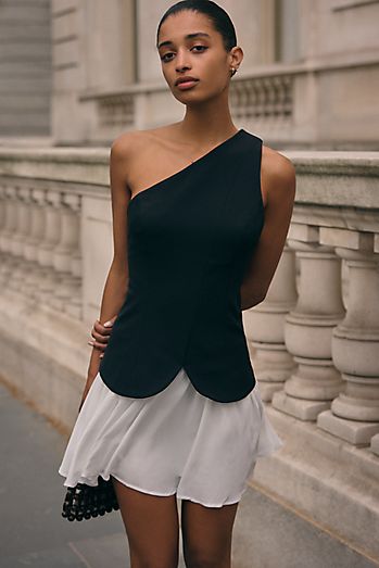 one shoulder casual dresses Womens Sexy Maxi Dresses Cutout Sleeveless Pleated Slit Dress High Waist A Line Party Dress Beige : Clothing, Shoes & Jewelry Drawstring waist Joni Floral One Shoulder Maxi