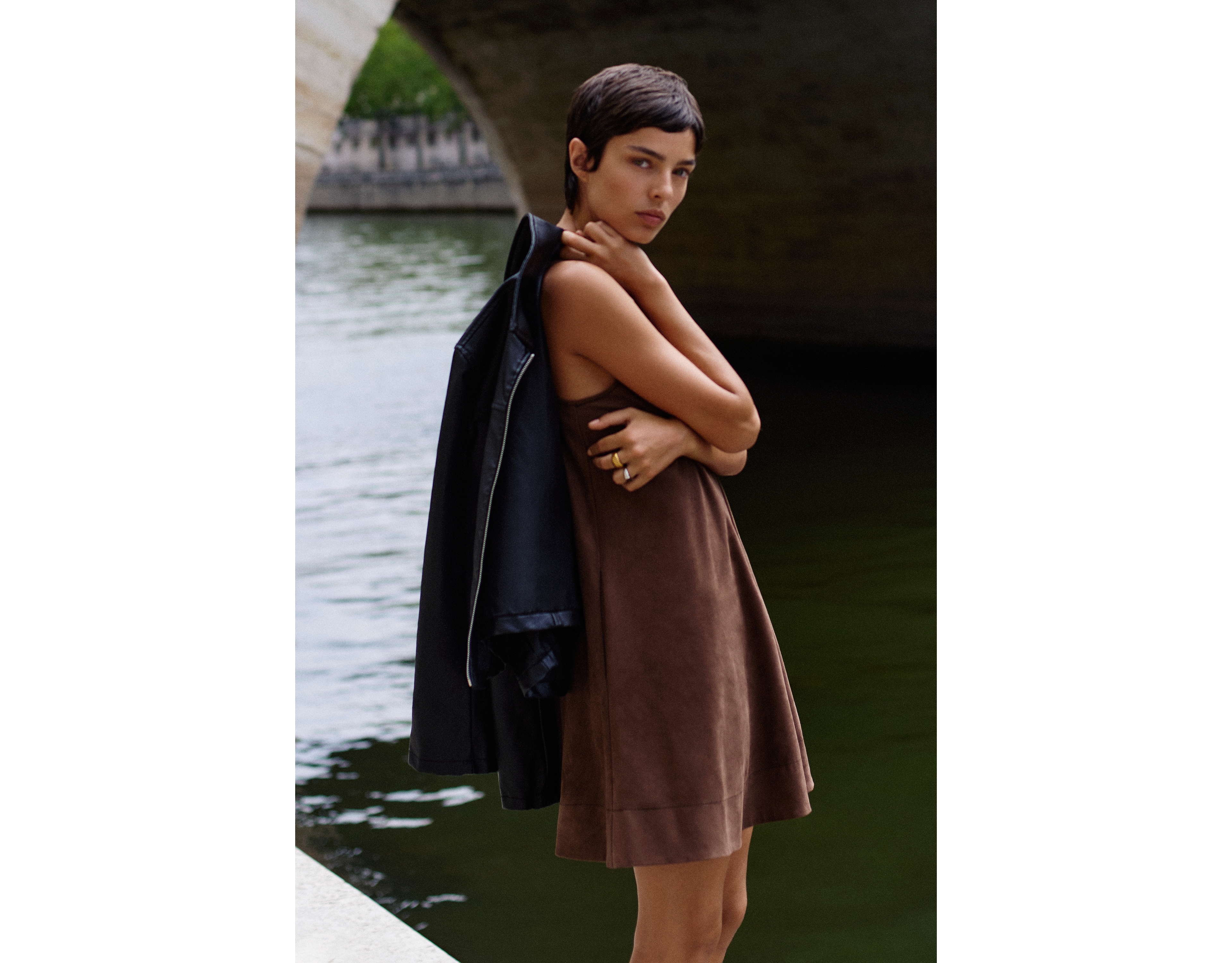 Maeve Keiko Faux Suede Mini Dress