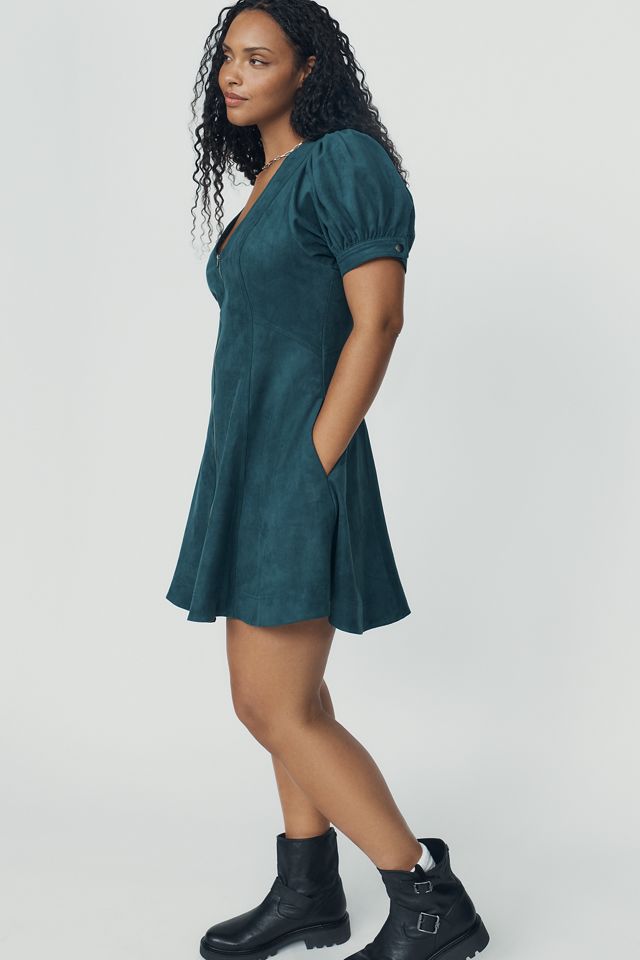 Pilcro Calder Faux-Suede Mini Dress #5