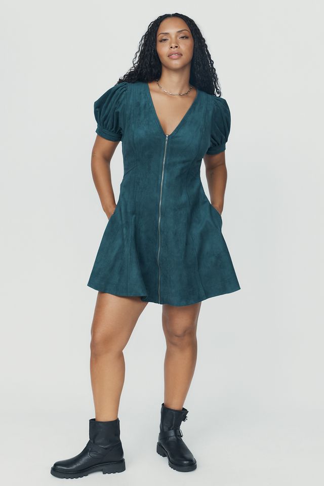 Pilcro Calder Faux-Suede Mini Dress #4