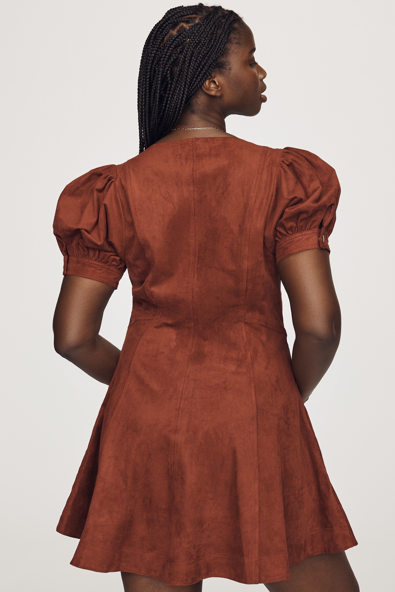 Pilcro Calder Faux-Suede Mini Dress