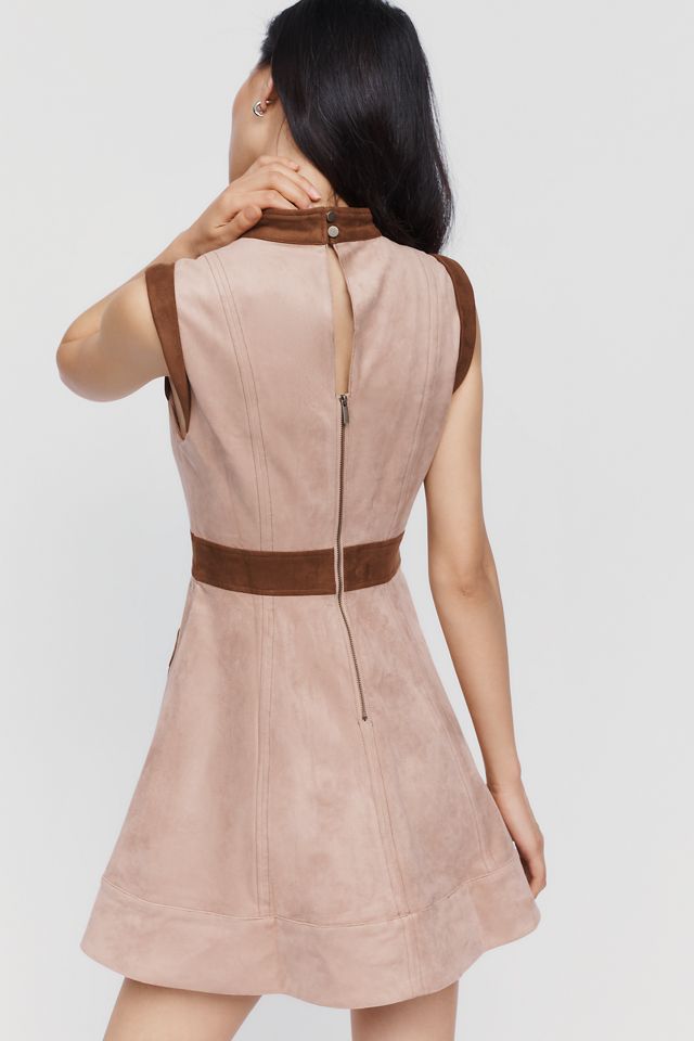 Maeve Faux Suede Mock Neck Mini Dress #3