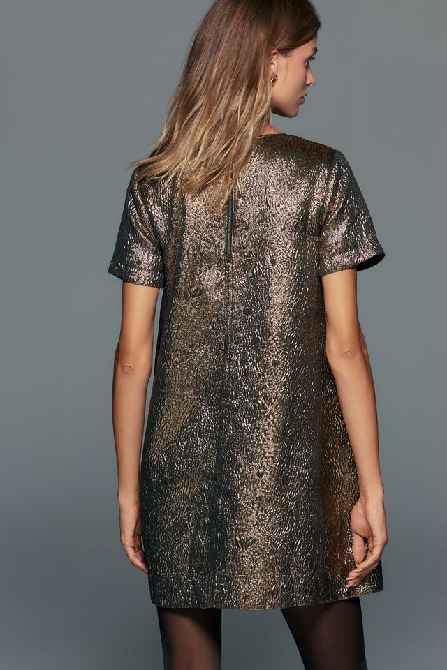 Maeve Emmy Metallic Mini Swing Dress #2