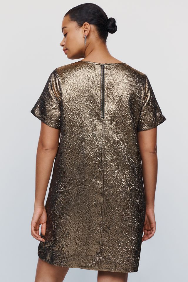 Maeve Emmy Metallic Mini Swing Dress #5