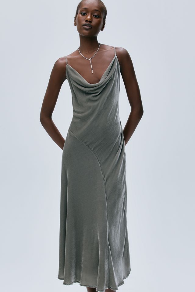 Abito Midi in Misto Velluto e Seta By Anthropologie #3