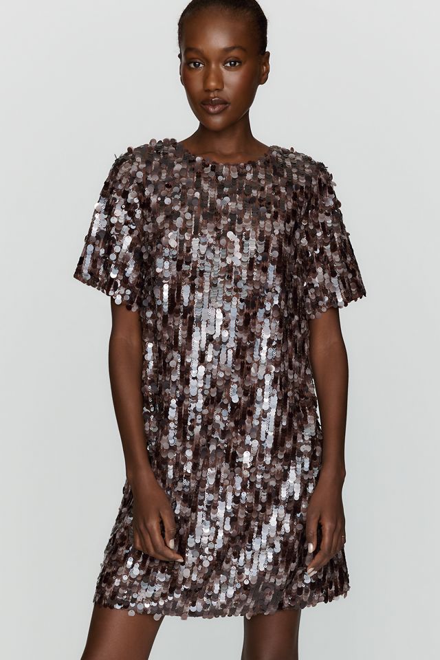Maeve Emmy Sequin Swing Mini Dress #2