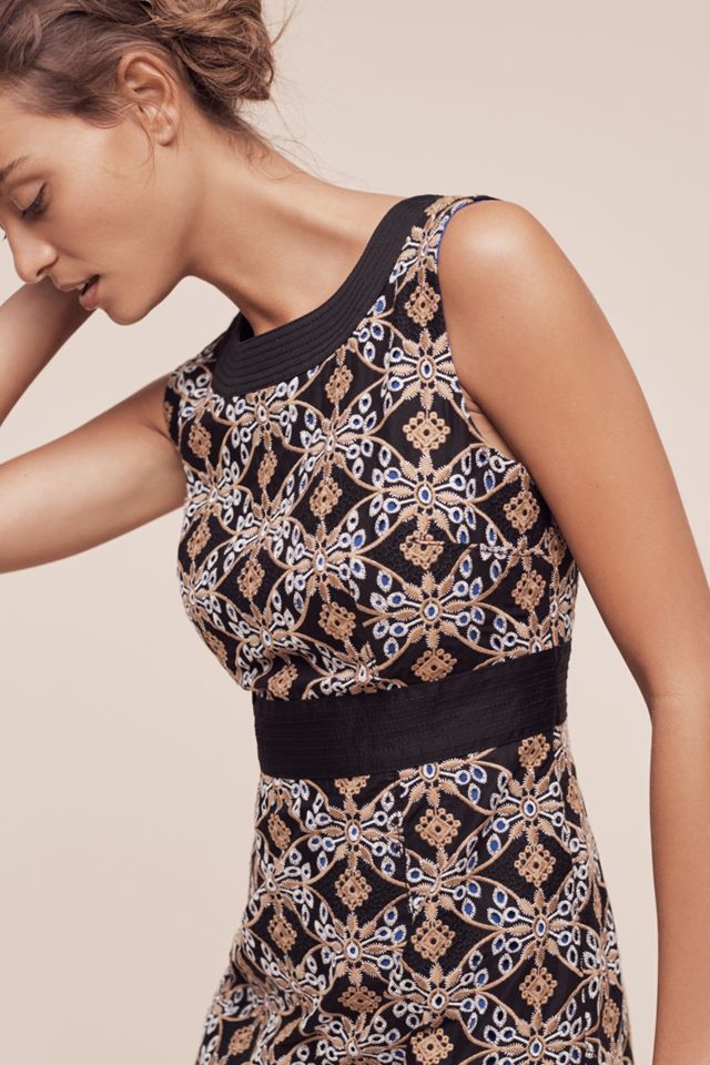 Cutwork Column Dress #2