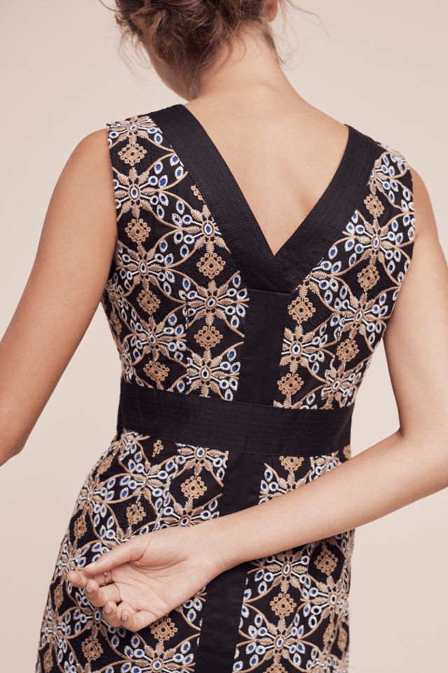 Cutwork Column Dress #3