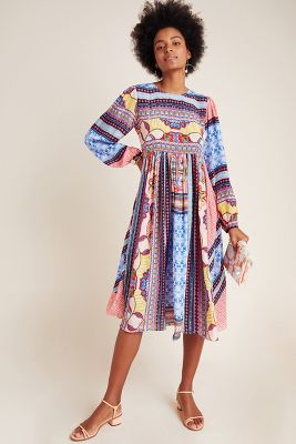 anthropologie dress midi