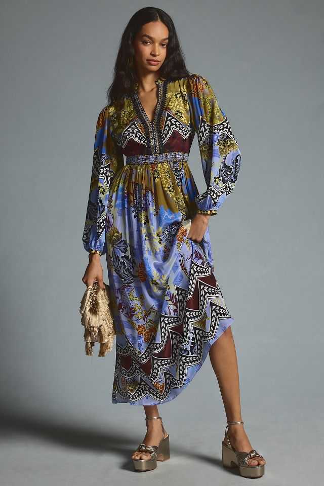 Grudge locker støj Bhanuni by Jyoti Patterned Maxi Dress | Anthropologie