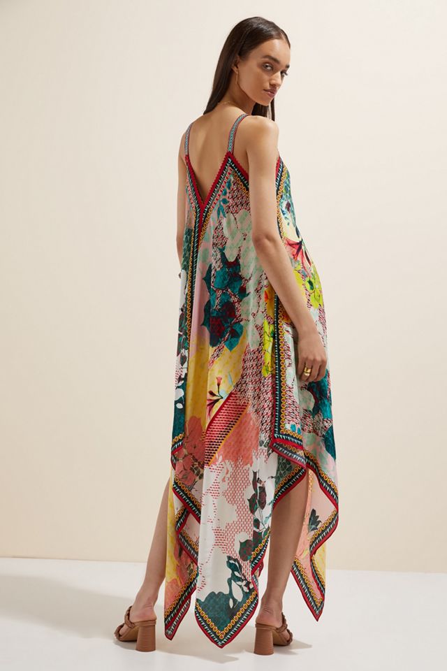 Floral Contrast Maxi Dress #5
