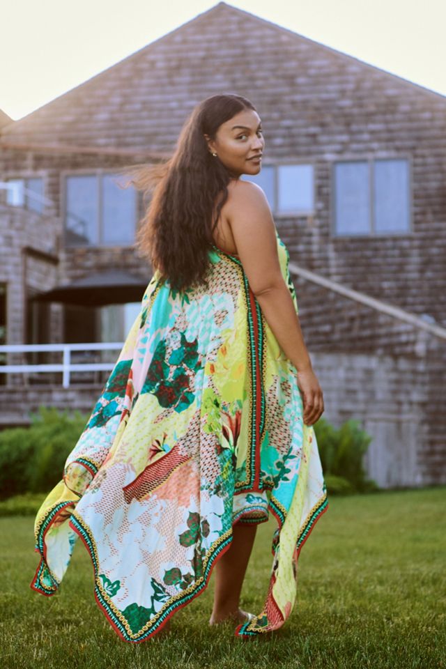 Floral Contrast Maxi Dress #8