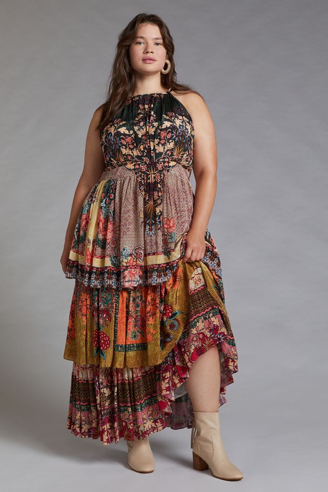 Tiered Halter Midi Dress | Anthropologie
