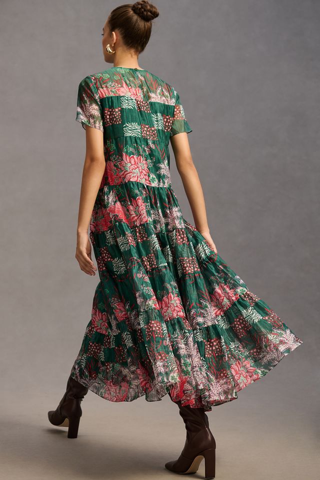 Bhanuni Jyoti Tiered Short-Sleeve Dress #2