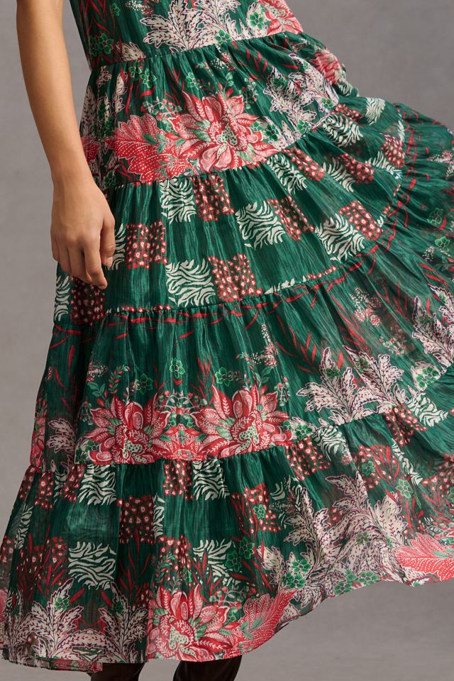 Bhanuni Jyoti Tiered Short-Sleeve Dress #4