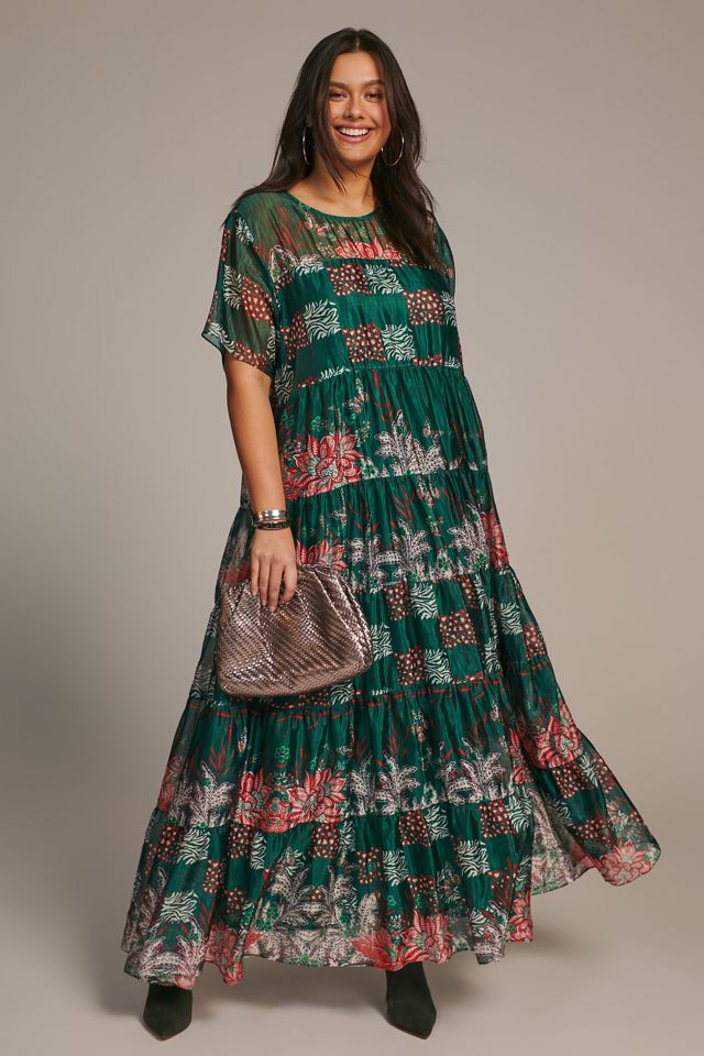 Bhanuni Jyoti Tiered Short-Sleeve Dress #5
