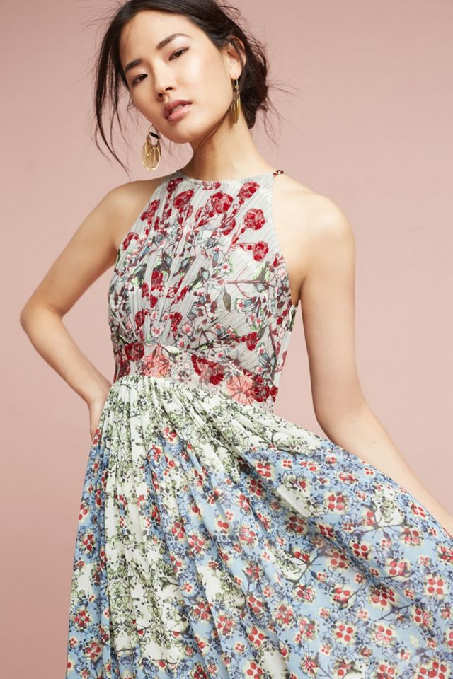 Adelise Beaded Halter Dress #1