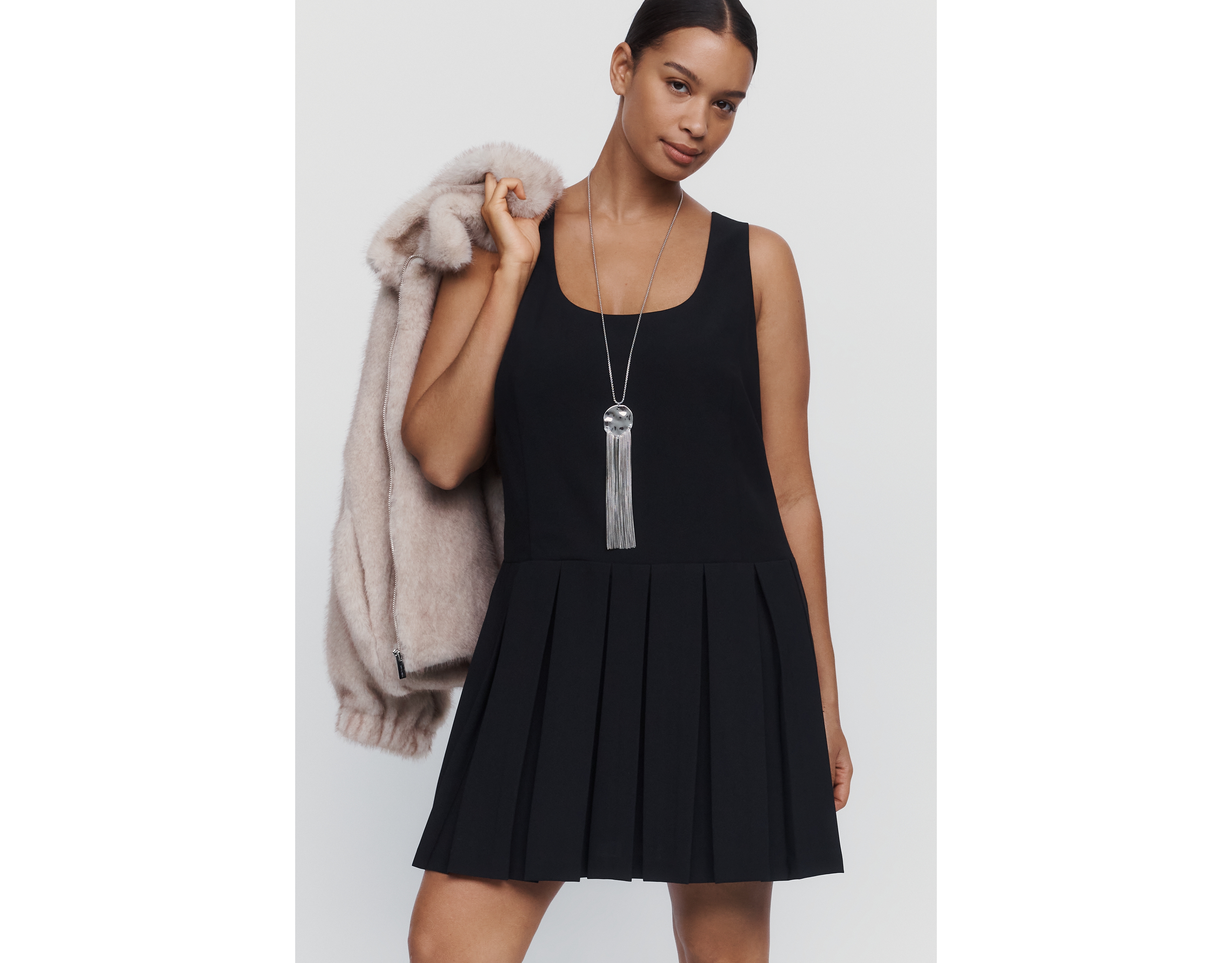 English Factory Plus Pleated Mini Dress