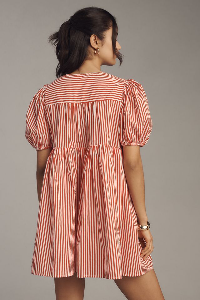 English Factory Petite Puff-Sleeve Bow Mini Dress #2