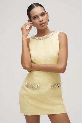 Endless Rose Petite Sleeveless Tweed Mini Dress