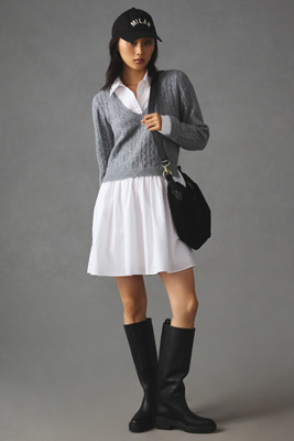 English Factory Layered Sweater Dress In Assorted