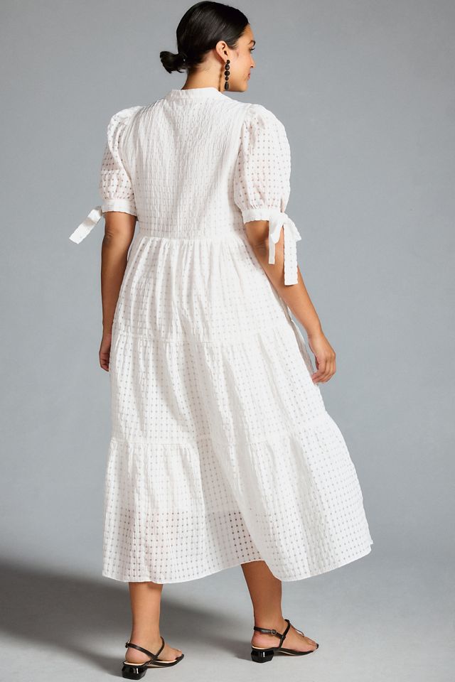 English Factory Plus Short-Sleeve Gingham Dress #2