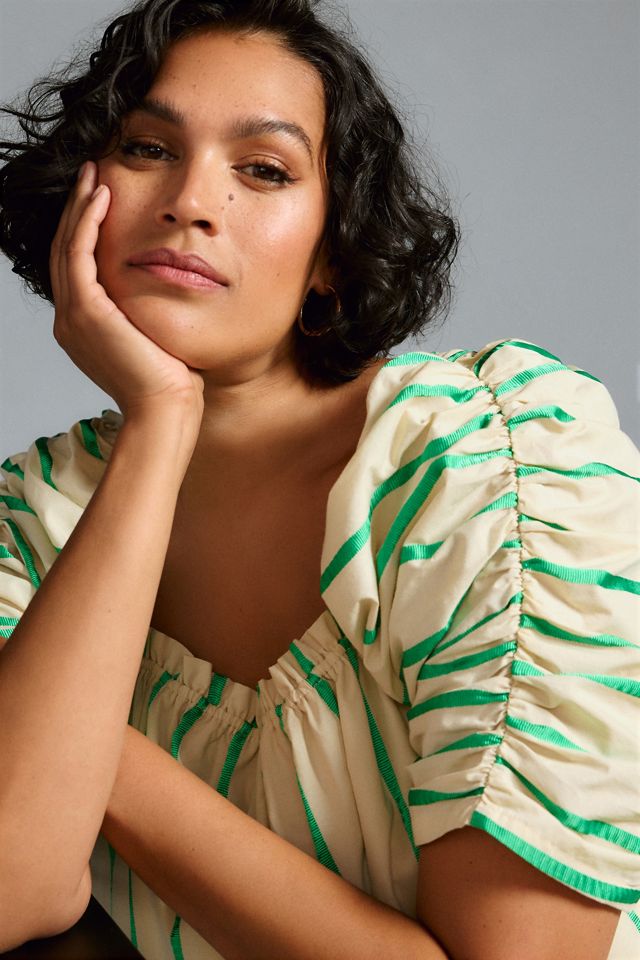 English Factory Plus Puff-Sleeve Shift Dress #1