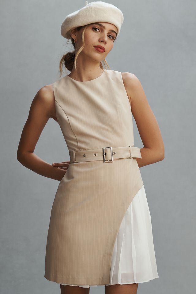 English Factory Sleeveless Pleated Mini Dress #1