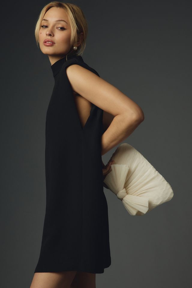 English Factory Sleeveless Mock-Neck Mini Dress #2