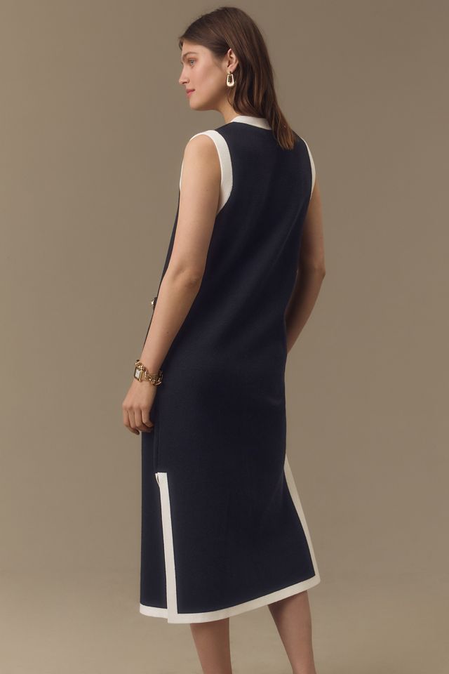 English Factory Sleeveless V-Neck Bow Midi Dress | Anthropologie
