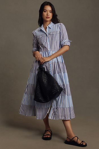 English Factory Long-Sleeve Midi Dress