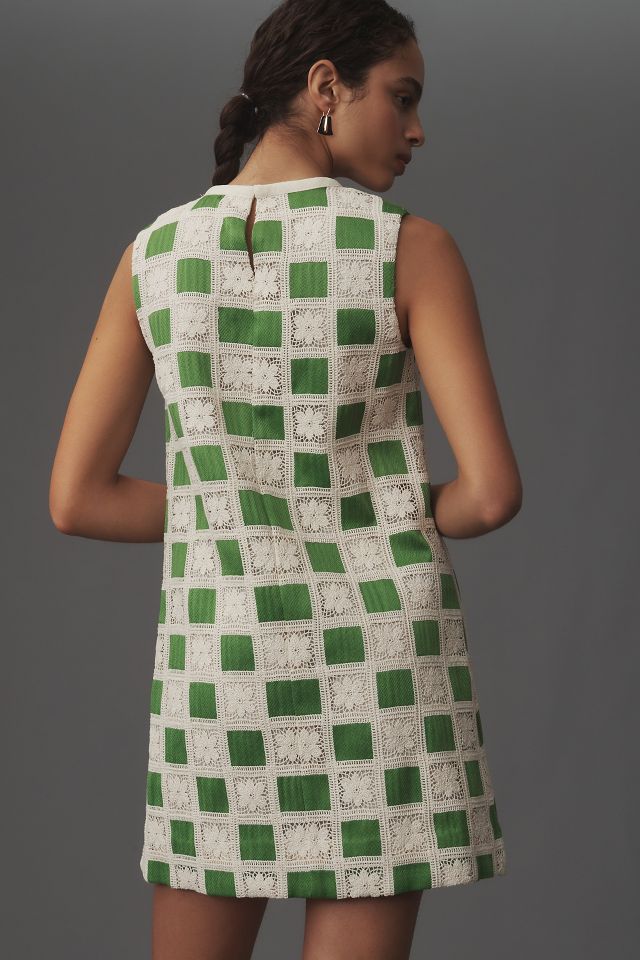 English Factory Crochet Patchwork Shift Dress Anthropologie