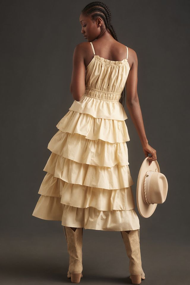 English Factory Sleeveless Tiered Midi Dress #1