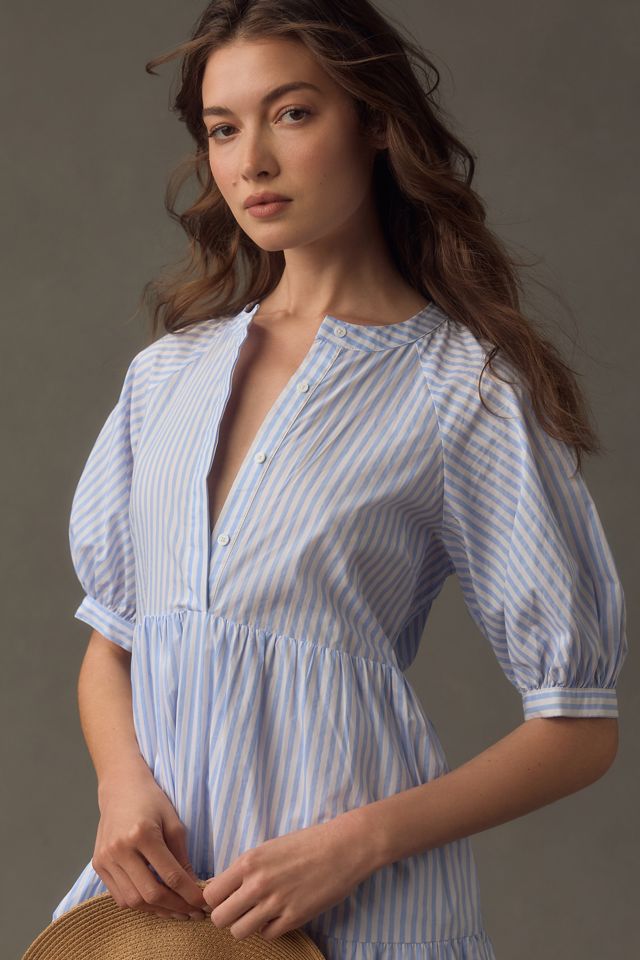 English Factory Puff-Sleeve Tiered Midi Dress #2