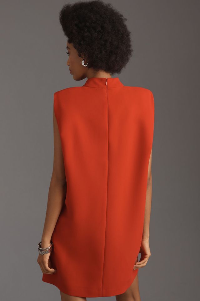English Factory Sleeveless Mock-Neck Shift Mini Dress #1