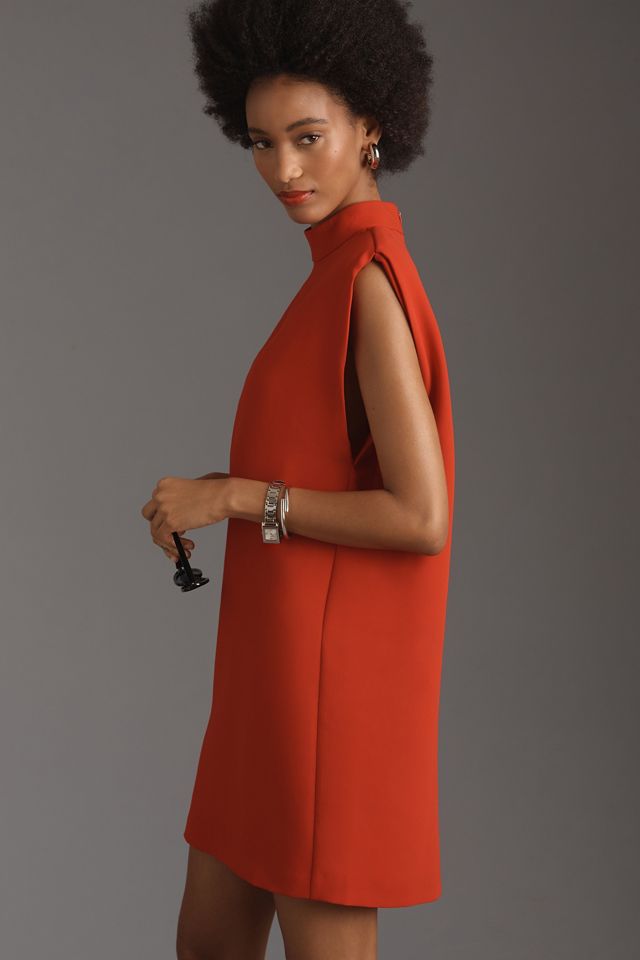English Factory Sleeveless Mock-Neck Shift Mini Dress #2