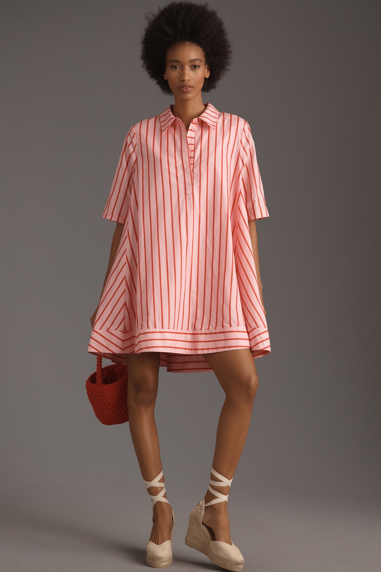 English Factory Collared A-Line Mini Dress