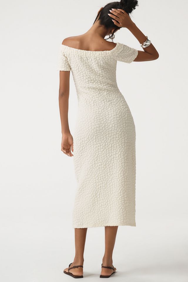 English Factory Off-The-Shoulder Textured Midi Dress #2