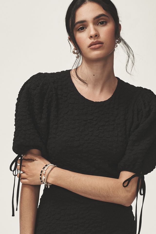 English Factory Short-Sleeve Textured Midi Dress #2