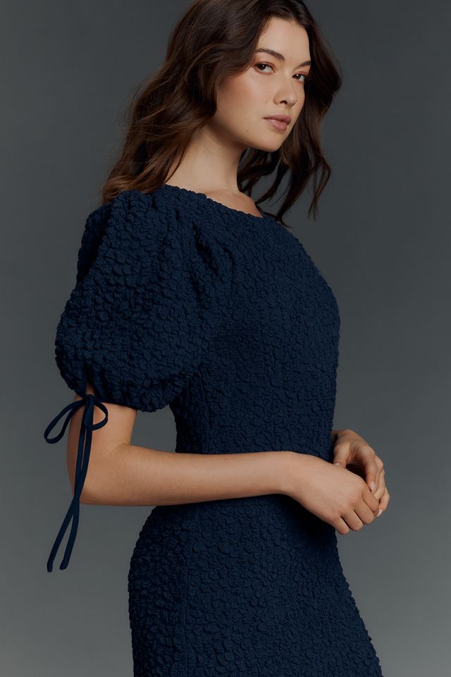 English Factory Short-Sleeve Textured Midi Dress #2