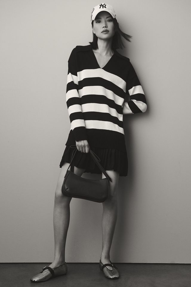 English Factory Collared Twofer Sweater Mini Dress #1