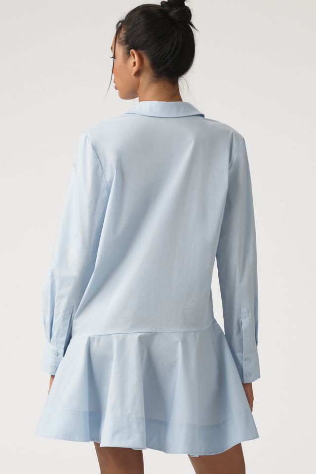 English Factory Long-Sleeve A-Line Mini Shirt Dress #1