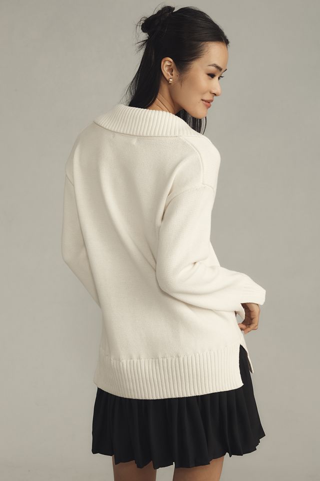 English Factory Long-Sleeve Polo Twofer Mini Dress #1