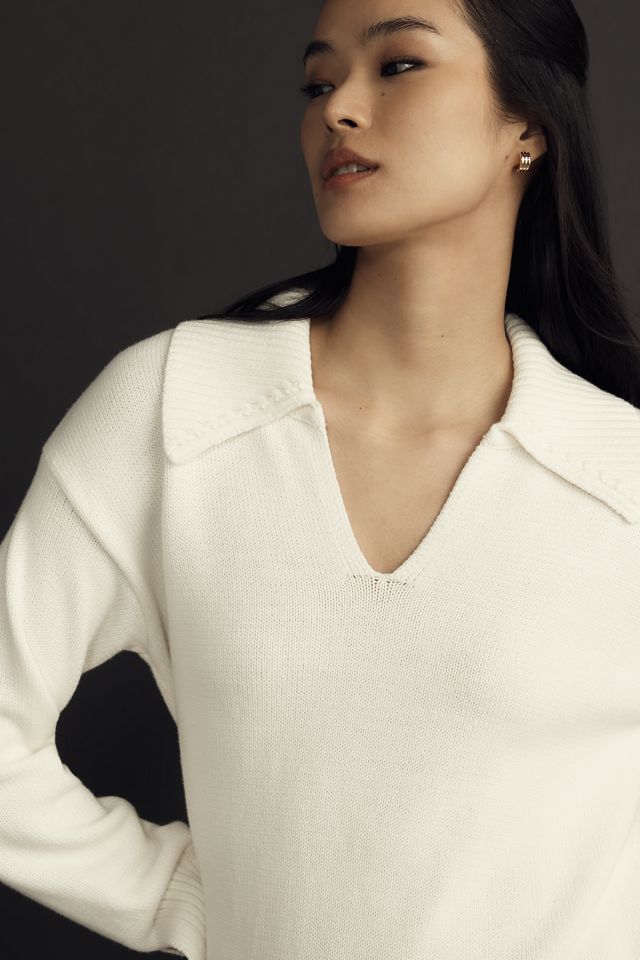English Factory Long-Sleeve Polo Twofer Mini Dress #3