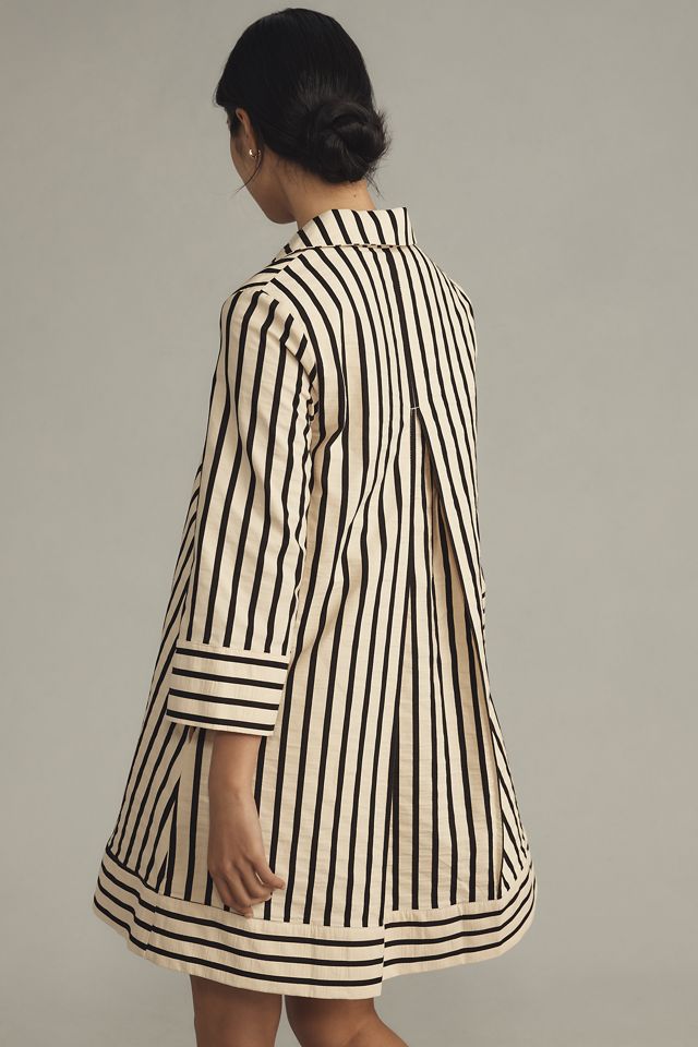 English Factory Long-Sleeve Collared Swing Mini Dress #1
