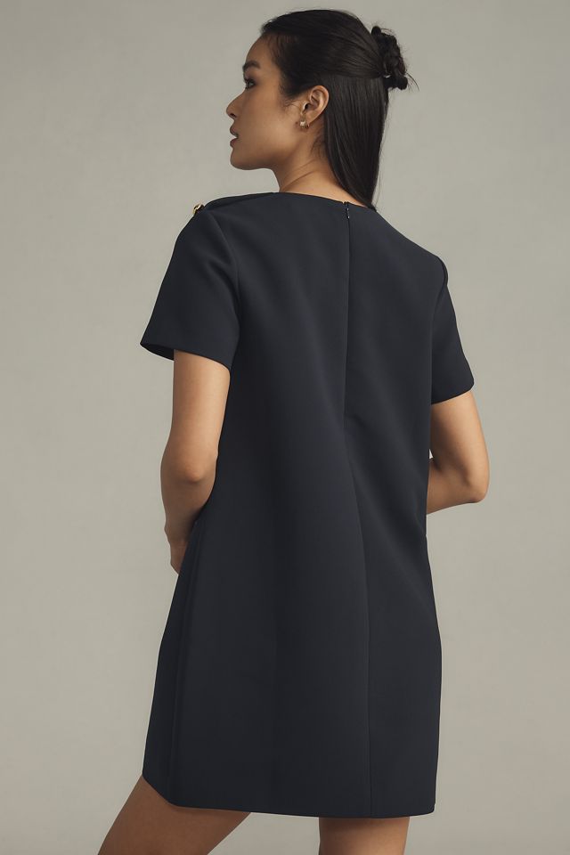 English Factory Short-Sleeve Crew-Neck Shift Mini Dress #1