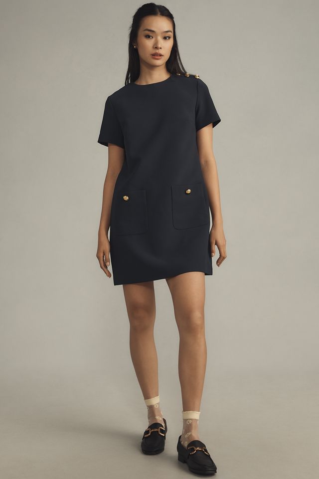 English Factory Short-Sleeve Crew-Neck Shift Mini Dress #2