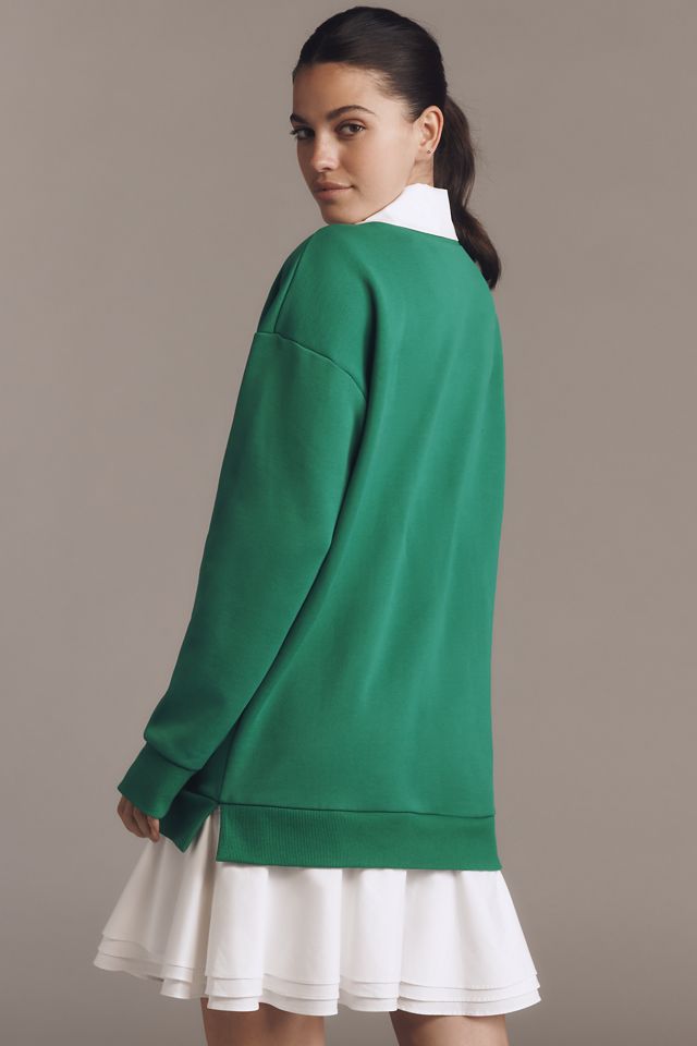 English Factory Long-Sleeve Collared Twofer Mini Dress #2