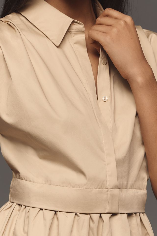 English Factory Sleeveless A-Line Mini Shirt Dress #1